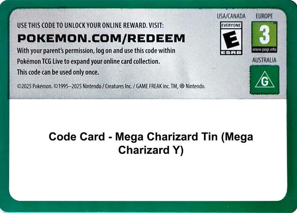 Code Card - Mega Charizard Tin (Mega Charizard Y), Miscellaneous Cards & Products P677532