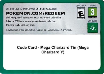 Code Card - Mega Charizard Tin (Mega Charizard Y), Miscellaneous Cards & Products P677532