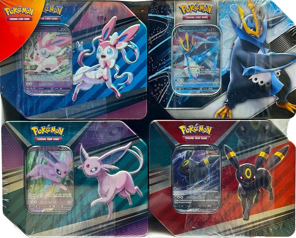 Costco Exclusive 4-Tin Bundle: V Heroes Tin [Set of 3] + V Strikers [Empoleon], Miscellaneous Cards & Products P702637