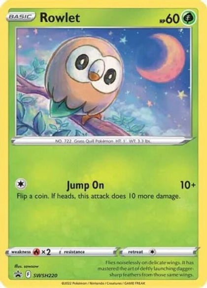 Rowlet - SWSH220 (Cosmos Holo), Miscellaneous Cards & Products SWSH220