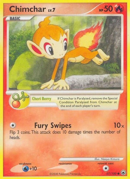 Chimchar (57), Majestic Dawn 57/100