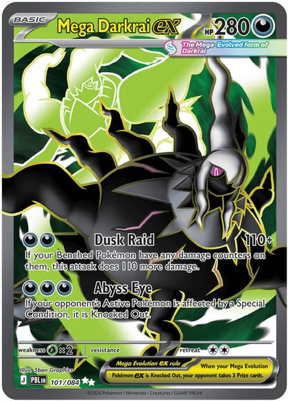 Mega Darkrai ex - 101/084, ME05: Pitch Black 101/084