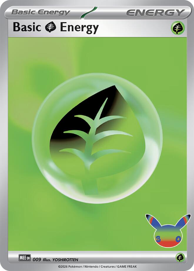 Basic Grass Energy - 009 (30th Celebration), MEE: Mega Evolution Energies 009