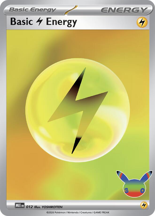 Basic Lightning Energy - 012 (30th Celebration), MEE: Mega Evolution Energies 012