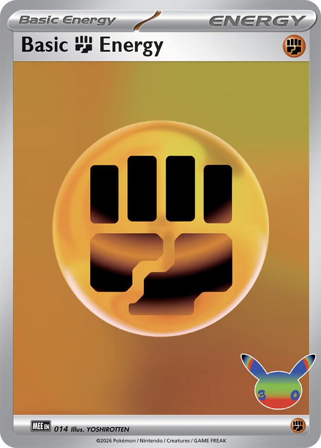 Basic Fighting Energy - 014 (30th Celebration), MEE: Mega Evolution Energies 014