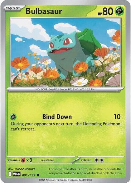 Bulbasaur - 001/132, ME01: Mega Evolution 001/132