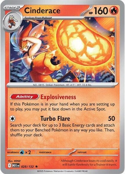 Cinderace, ME01: Mega Evolution 028/132