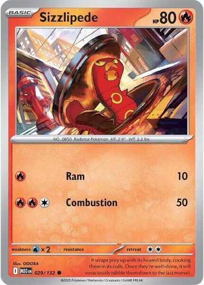 Sizzlipede, ME01: Mega Evolution 029/132