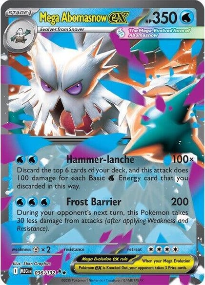 Mega Abomasnow ex - 036/132, ME01: Mega Evolution 036/132