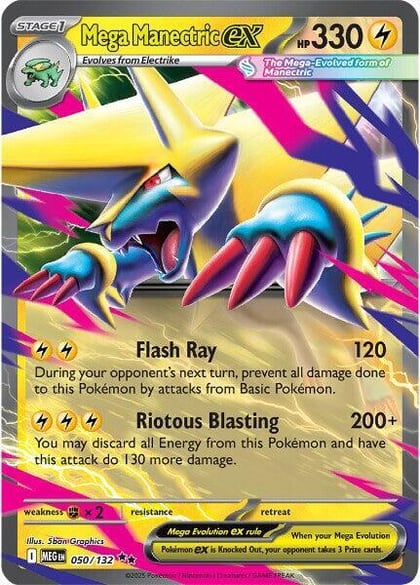Mega Manectric ex - 050/132, ME01: Mega Evolution 050/132