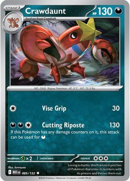 Crawdaunt, ME01: Mega Evolution 085/132