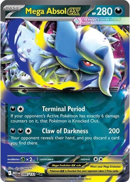Mega Absol ex - 086/132, ME01: Mega Evolution 086/132