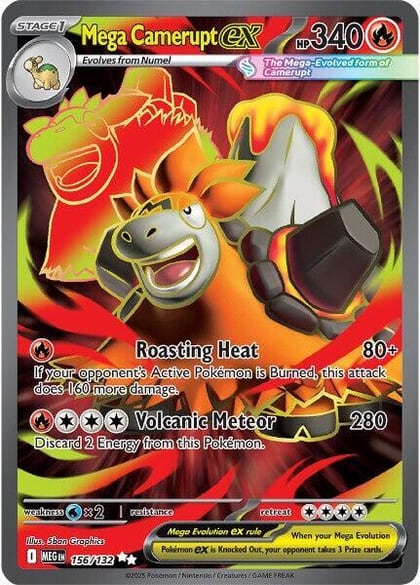 Mega Camerupt ex - 156/132, ME01: Mega Evolution 156/132