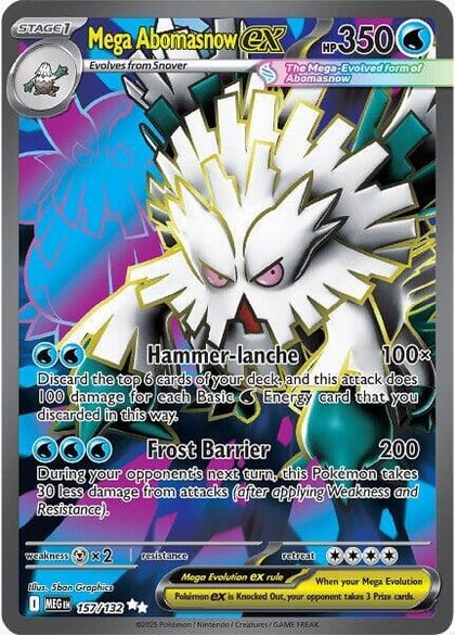 Mega Abomasnow ex - 157/132, ME01: Mega Evolution 157/132
