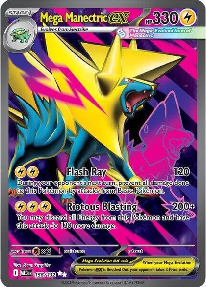 Mega Manectric ex - 158/132, ME01: Mega Evolution 158/132