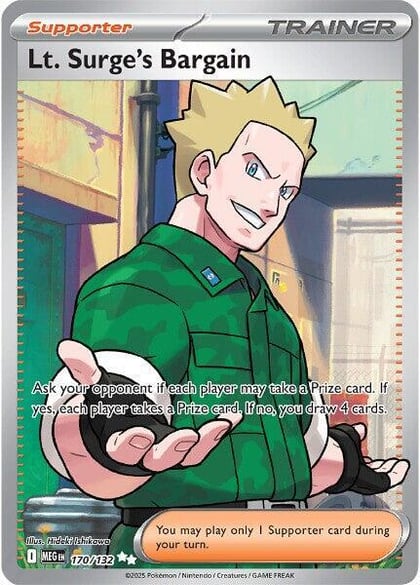Lt. Surge's Bargain - 170/132, ME01: Mega Evolution 170/132