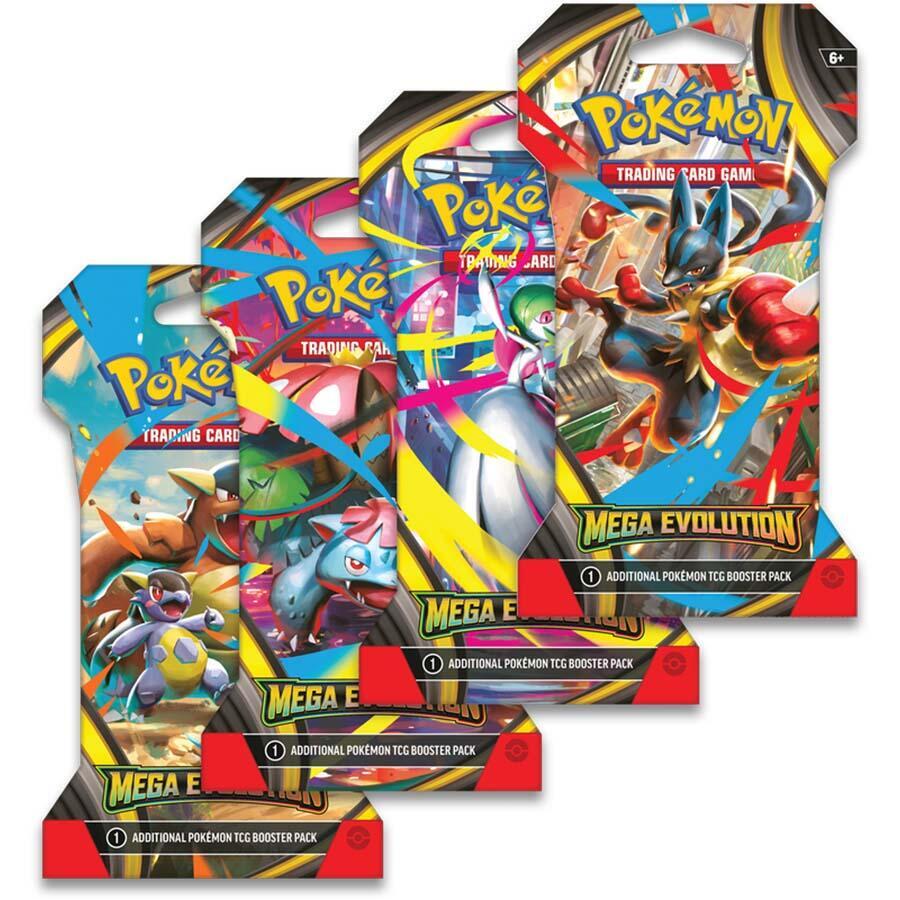 Mega Evolution Sleeved Booster Pack Art Bundle [Set of 4], ME01: Mega Evolution P644355