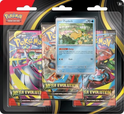 Mega Evolution 3 Pack Blister [Psyduck], ME01: Mega Evolution P644357