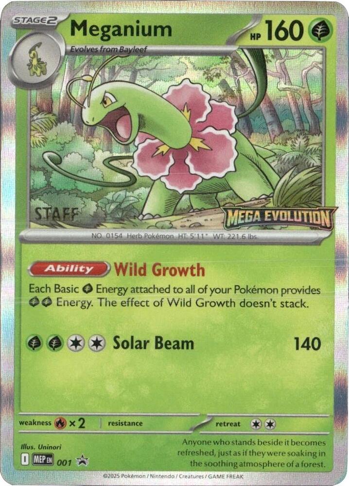 Meganium - 001 [Staff], ME: Mega Evolution Promo 001