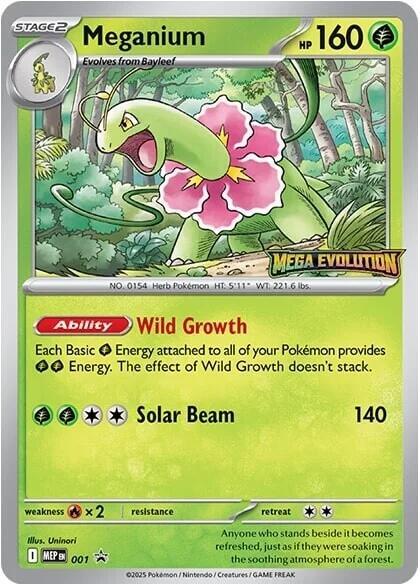 Meganium - 001, ME: Mega Evolution Promo 001