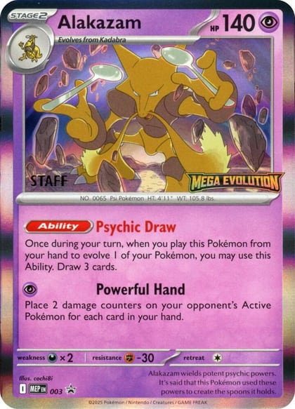 Alakazam - 003 [Staff], ME: Mega Evolution Promo 003