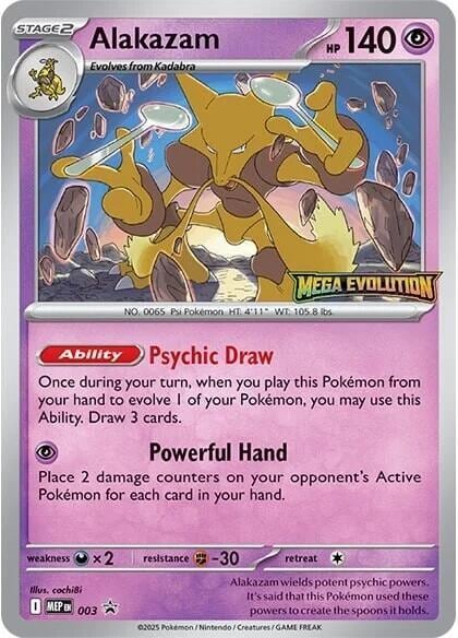 Alakazam - 003, ME: Mega Evolution Promo 003