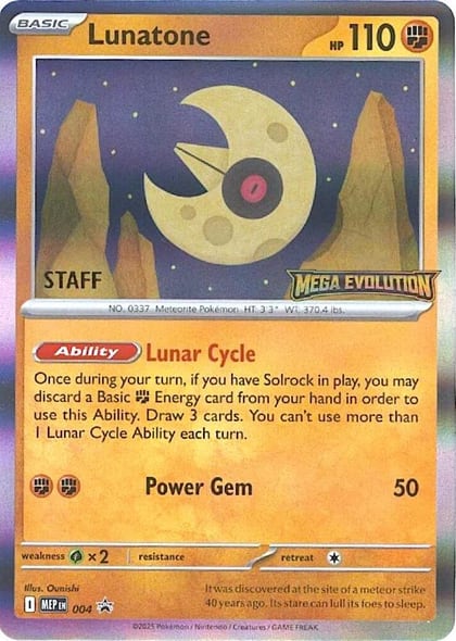 Lunatone - 004 [Staff], ME: Mega Evolution Promo 004
