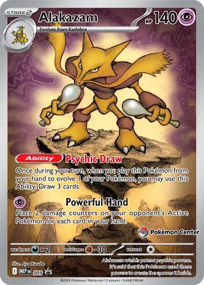 Alakazam - 009 (Pokemon Center Exclusive), ME: Mega Evolution Promo 009