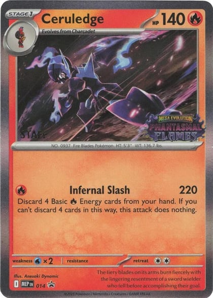 Ceruledge - 014 [Staff], ME: Mega Evolution Promo 014