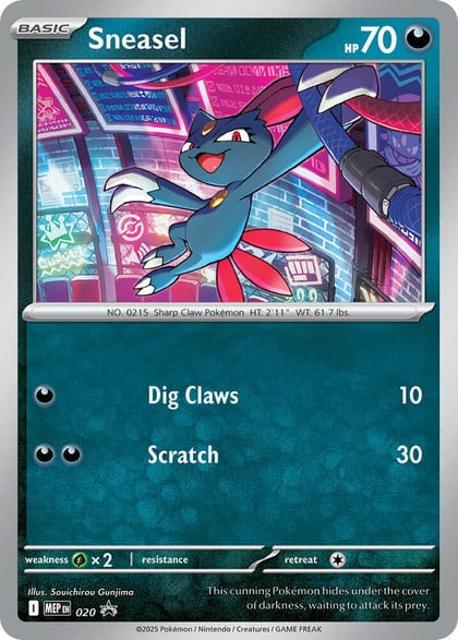 Sneasel (Cosmos Holo), ME: Mega Evolution Promo 020