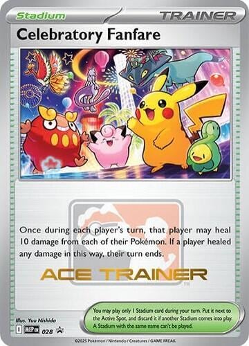 Celebratory Fanfare (Ace Trainer), ME: Mega Evolution Promo 028