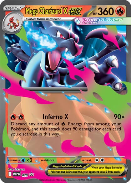 Mega Charizard X ex - 029, ME: Mega Evolution Promo 029