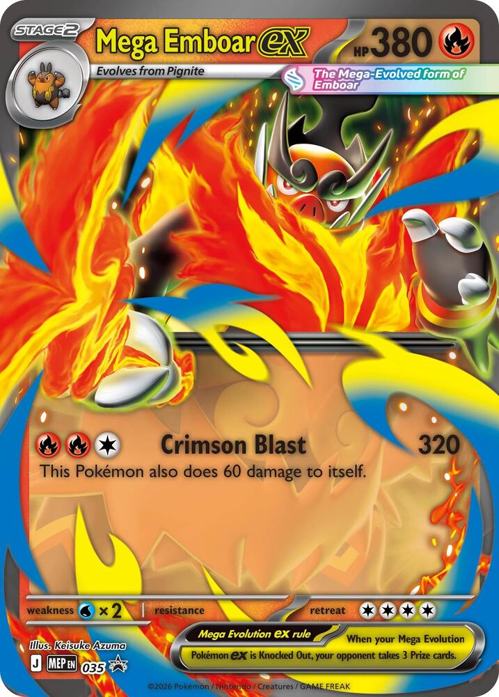 Mega Emboar ex - 035, ME: Mega Evolution Promo 035