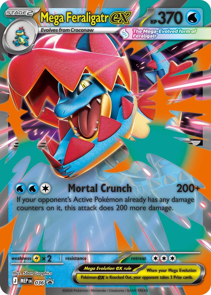 Mega Feraligatr ex - 036, ME: Mega Evolution Promo 036