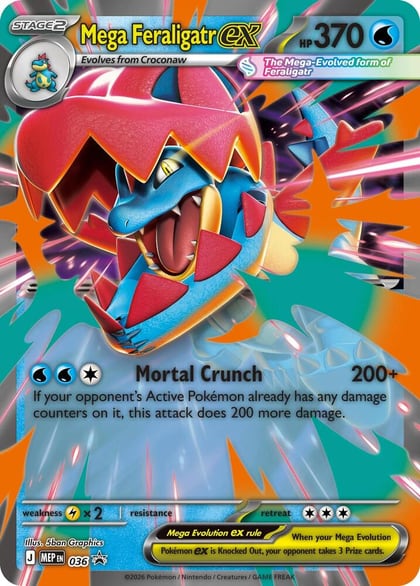 Mega Feraligatr ex - 036, ME: Mega Evolution Promo 036