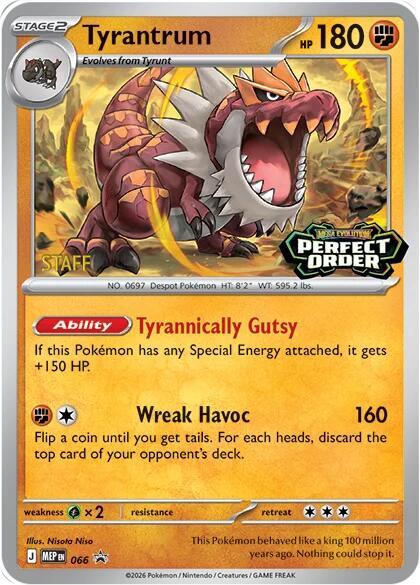 Tyrantrum - 066 [Staff], ME: Mega Evolution Promo 066