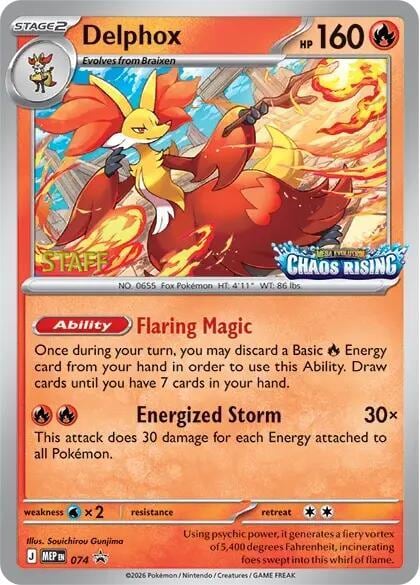 Delphox - 074 [Staff], ME: Mega Evolution Promo 074