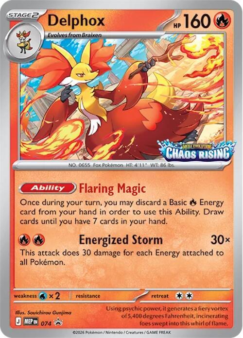 Delphox - 074, ME: Mega Evolution Promo 074