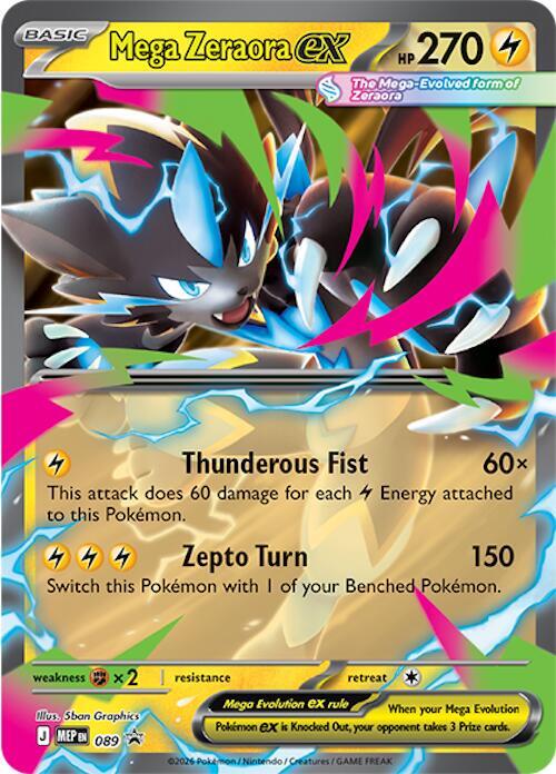 Mega Zeraora ex - 089, ME: Mega Evolution Promo 089
