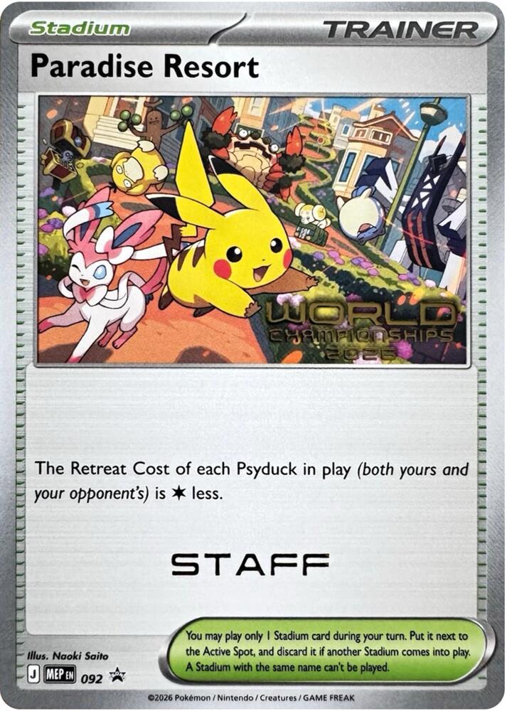 Paradise Resort - 092 (World Championships 2026) [Staff], ME: Mega Evolution Promo 092
