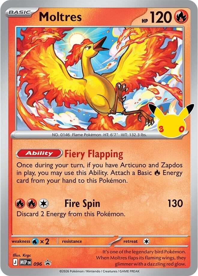 Moltres - 096 (30th Celebration), ME: Mega Evolution Promo 096