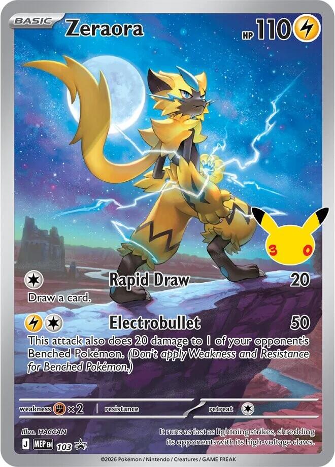 Zeraora - 103 (30th Celebration), ME: Mega Evolution Promo 103
