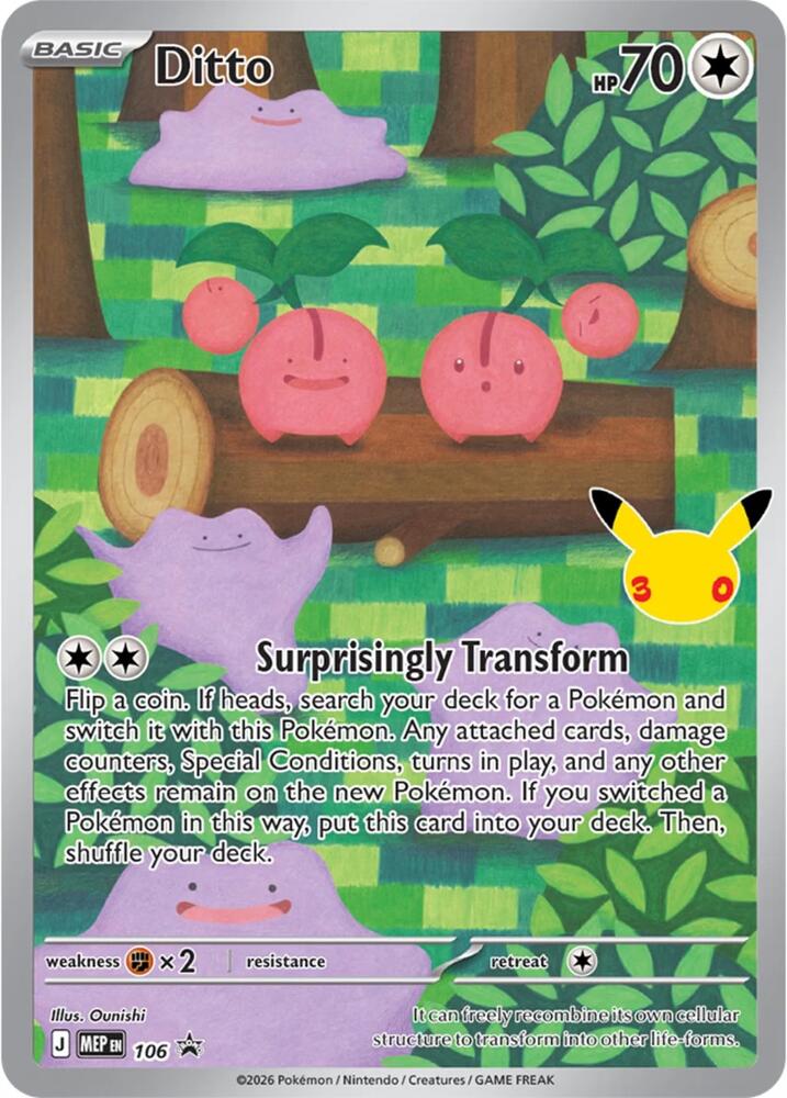 Ditto - 106 (30th Celebration), ME: Mega Evolution Promo 106