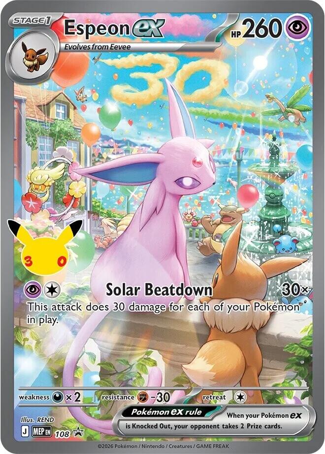 Espeon ex - 108 (30th Celebration), ME: Mega Evolution Promo 108