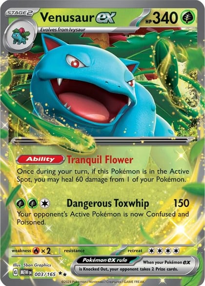 Venusaur ex - 003/165, SV: Scarlet & Violet 151 003/165