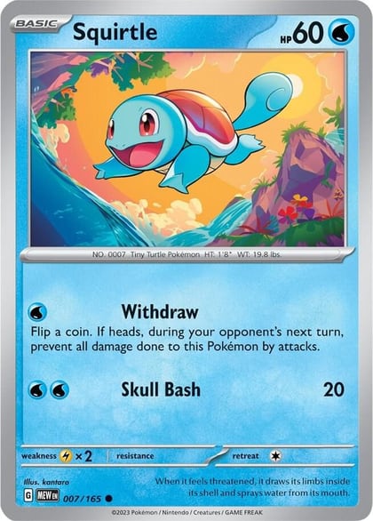 Squirtle - 007/165, SV: Scarlet & Violet 151 007/165