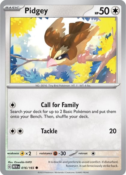 Pidgey, SV: Scarlet & Violet 151 016/165
