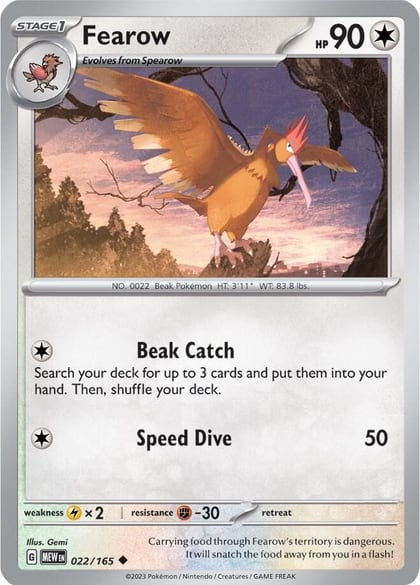 Fearow, SV: Scarlet & Violet 151 022/165