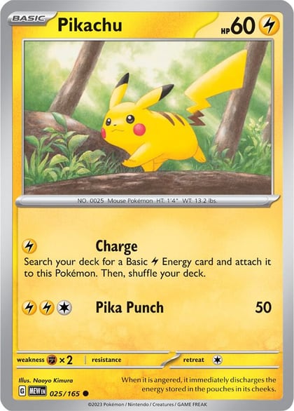 Pikachu - 025/165, SV: Scarlet & Violet 151 025/165