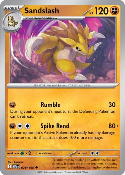 Sandslash, SV: Scarlet & Violet 151 028/165